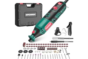 HYCHIKA BETTER TOOLS FOR BETTER LIFE HYCHIKA 170W Rotary Tool, Variable Speed Rotary Tool Kit with Flex Shaft, 173pcs Accessories Kit & 8000-35000RPM Multi-Tool, Perfect for Cutting, Detail Sanding, Engraving, and Wood Carving