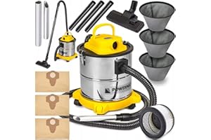 DXQ 2 en 1 Aspirateur de cendres cheminée électrique de séparateur d'aspirateur cendres + Gants