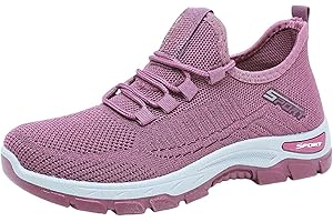 DFSDJEUW Womens Trainers UK Wide Fit Wedge Shoes Comfortable Arch Support Orthopedic Sneakers Lightweight Casual Low Top Lace Up Running Shoes Breathable Mesh Non Slip Cushion Walking Trainers