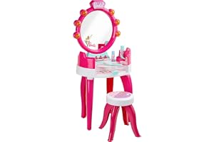 Theo Klein 5328 Barbie sminkbord med ljus- och ljudeffekt | Vridbara avställningsytor och spegel