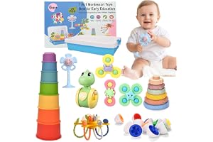 Dazhshun Babyleksaker för 6 till 12 månader, Montessori leksak för bebisar 6-9-12 månader, 17,78 cm-1 sensorisk tandleksak st