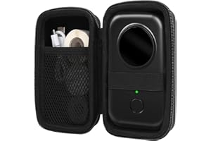 Aenllosi Twarde etui do drukarki etykiet Phomemo D30/Phomemo D35/COLORWING D30/Memoking D30 Bluetooth drukarka etykiet (tylko etui) (czarne)