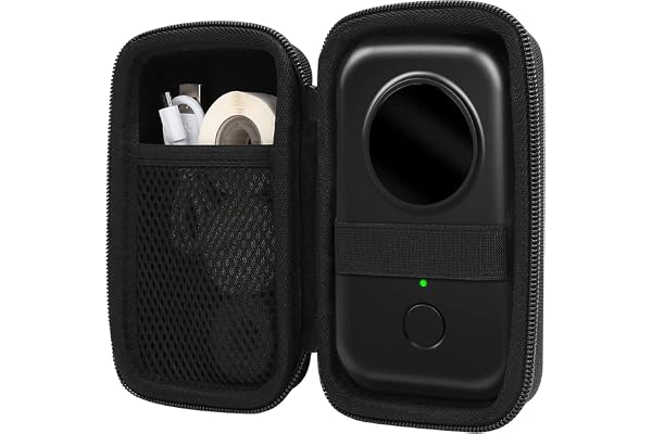 Aenllosi Housse Étui Coque Sac pour Phomemo Imprimante d'étiquettes D30/D35 COLORWING D30/Memoking D30 Imprimante d'étiquettes Bluetooth Portable Case(boîte Seule) (Noir)