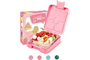 ‎SCHMATZFATZ Schmatzfatz Easy Children's Snack Box, Lunch Box with Compartments, Bento Box, Lunch Box, Gift (Pink)