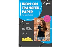 PHOTO PAPER DIRECT PPD A5 10 Fogli Di Carta Trasferibile Termoadesiva Premium Inkjet - Tessuti Scuri - PPD-504-10