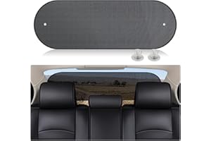 ‎ZATOOTO ZATOOTO Auto Sonnenblende für Heckscheibe, Sonnenschutz Auto Baby, Faltbare Heckscheibe Sonnenblende mit Saugnäpfen, Mesh Heckscheibenblende, 95x32 cm