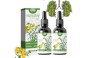 CHICNANA Mullein Leaf Extract for Lungs, Clearbreath Dendrobium & Mullein Extract Mullein Drops Lung Cleanse Powerful Lung Support Cleanse Respiratory Herbal Body Care Essence, Clear Breath (30ml *2)