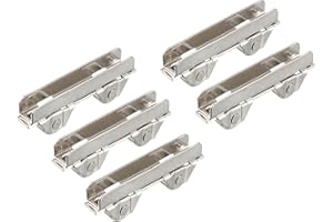 UXCELL sourcingmap 5 pièces 6 mm Essieux Métalliques Fenêtre Poulie Porte Coulissante Deux Roues à Rouleaux