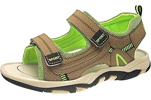 HSNA Sandales Bout Ouvert Garçon Sandales de Marche Été Chaussures de Plage Enfants(25-38 EU)
