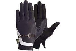 AK RIDING SPORTS LTD AK Reithandschuhe Equestrian Damen Handschuhe mit Gebisskette Laufhandschuhe
