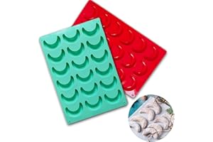 BOOSHMall 2 Stück Vanillekipferl Backform, Silikon Vanillekipferl Plätzchenform, Vanillekipferl Blech, Antihaftbeschichtung, Backform Kuchenformen für Vanille Kipferl Und Pralinen