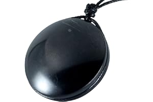 Heka Naturals Shungit Kristall Halskette Anhänger | Heilkristalle & Chakra Halskette - Edelsteinschmuck für Männer & Frauen - Spirituelle und freudige Geschenke