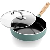 GreenPan Mayflower sağlıklı seramik yapışmaz g&uuml;ve&ccedil; tavası 24 cm/2,7 litre kapaklı, vintage ahşap sap, PAS i&ccedil;ermez, ind&uuml;ksiyon