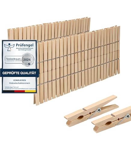 Artemio Mini Holz-Wäscheklammern – 45-teilig, Beige, Perfekt Für Basteln, Deko Oder Wäsche