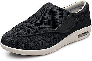 STUNAHOME Extra Wide Width Shoes Women Men Orthopedic Diabetic Shoes with Memory Foam Adjustable Walking Shoes for Elderly Arthritis Edema Swollen Feet Thumb Valgus