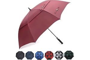 G4Free Parapluie de Golf 55/61/69/72 Pouces Coupe-Vent Double Canopée Ouverture Automatique Extra-Large Solide pour Hommes Femmes