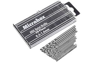 Bestgle handbohrer spiralbohrer bits hss mini-mikrobohrer set 20 stück hss pin vise mini twist drill bits set spiralbohrer diy kit für diy drilling model making handbohrmaschine metal wood jewelry