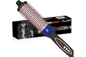 SevenPanda 38mm Thermal Brush, Thermal Brush for Blowout Look and Negative Ion with Ceramic Tourmaline, Heated Round Brush for Blowout Look, Thermal Round Brush Dual Voltage