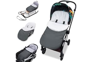 TOTSY BABY Sacco passeggino invernale nanna 90x45 cm - coprigambe universale neonato termico per cybex yoyo e altri passeggini perfetto per ragazzi e ragazze Grigio Scuro
