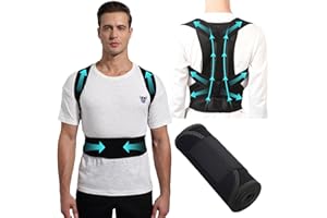Thoquene Gerader Rücken Geradehalter mit Taillenstützgürtel Set, Ruckenhalterung Korrektur Damen Herren, Verstellbare Haltungstrainer