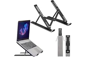 UTXN Supporto per laptop Supporto per laptop per scrivania Supporto per laptop portatile Supporto per laptop regolabile Supporti per computer laptop per tutti i laptop (Nero)