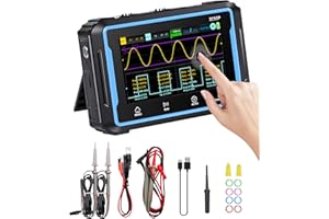Handheld Oscilloscope 2 Channel WapoRich 3-in-1 Tablet Oscilloscope with Signal Generator, 50MHz, 250MSa/s, 12 Signal Forms, TRMS 19999 Counts, 64KB Memory