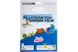 DIAM'S DIAM’S Plastique Fou 7 feuilles lisses et poncées thermorétractables A4 - Blanc