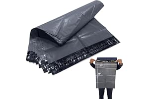 JeeJaan® 10 Grey Mailing Bags 17x22 in Poly Mailers (432 x 560mm) Poly Plastic Postage Envelope Courier Shipping Mailers Waterproof and Tear-Proof Postal Mailer Courier Bags