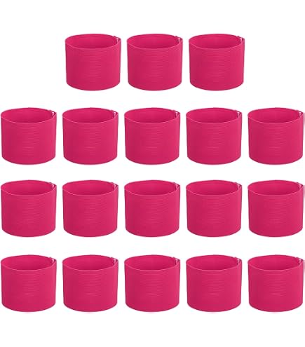 Lot De 18 Brassards De Capitaine Fluo Jaunes – En Nylon, Ajustables, Respirants, Pour Foot, Rugby, Basket, Entraînement Et Matchs