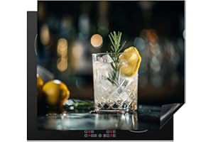 KitchenYeah© Copertura Tappetino Piano Induzione 60x52 cm Cucina Coprifornelli Protezione per Piano Induzione Bevanda - Limone - Giallo