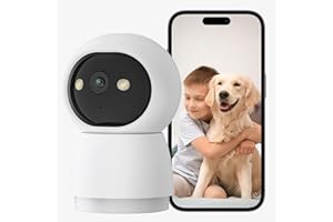 COCOSOLACAM 3MP HD Indoor Camera , Pet Cameras with Phone App, 2.4G Wifi Home Security Camera, Security Camera Indoor, AI Alarm Push, LED, Night Vision, Motion Tracking, PTZ, Two Way Audio, Local Storage