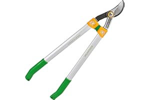 GRÜNTEK Tijeras de podar X25 Cortarramas de dos manos profesional de 65 cm. Forjada en acero al carbono y con corte Bypass