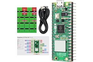 Freenove Raspberry Pi Pico 2 W Board Pre-Soldered Header, Dual Arm Cortex-M33 and Dual Hazard3 RISC-V Microcontroller, Development Board, Tutorial Example Projects