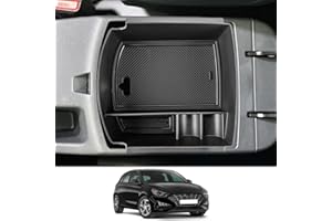 CDEFG Compatible with Hyundai i30 PD 2017-2023 2024 I30N Fastback Centre Console Organiser Storage Box I30 2023 Storage Car Centre Console Tray I30 N Line 2024 Accessories (Black)