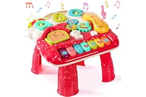 Fajiabao Mesa Actividades Bebe 1 Año - Juguetes Niñas 1 Año Instrumentos Musicales Infantiles Juegos Educativos Niños Navidad Regalos Originales Bebe 1 2 Año Regalo Niña Niño