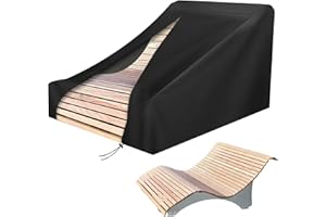 MRWiZMS Abdeckhauben Für Gartenliege, Sonnenliege Schutzhülle Abdeckung Winterfest,Holzliegen Outdoor 410D Oxford Gewebe SchutzhüLle Für Sonnenliege,Wasserdicht Winddicht Abdeckung