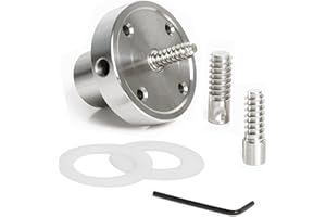 BMWOOD 3" Steel Wood Lathe Faceplate,Faceplate for Wood Lathe,Lathe Face Plate Fit for 1" x 8TPI Spindle with Woodworm Screw chuck, Two Nylon washers.