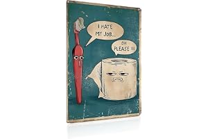 "I Hate My Job Oh Please" roliga badrumspaneler, vintage metallskyltar för hem, badrum, toalett, väggdekoration, gåva, 20 x 3