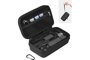BRDRC Osmo Pocket 3 Tasche, Tragbarer Aufbewahrungs Koffer, Carrying Case kompakte Reiseschutz Tasche für DJI Osmo Pocket 3 Creator Combo Zubehör (Schwarz)