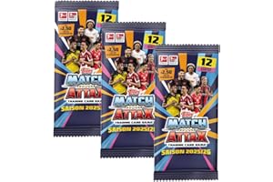 GENERISCH Match Attax Bundesliga Sammelkarten 2025/26 | 3X Booster Packs | Triple-Bundle mit je 12 Karten pro Pack | Fußball Trading Cards Sammelset