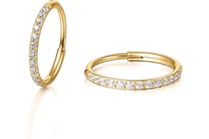 Limerencia Pendientes Aro Titanio Set, Pendientes Mujer Hipoalergénico delgados Cartílago Pendientes aro Pequeño para Hombre, Mujer y Niña