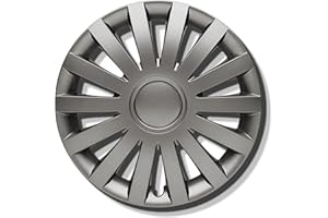 ALBRECHT AUTO-ZUBEHÖR Albrecht tapacubos 16 pulgadas gris para llantas de acero - Tapacubos Wind de plásticocon barnizado - Duradero en el em balaje original de Albrecht - Fabricado en la Europa