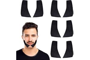 FUIPVGI 4 Pares de Patillas Negras Autoadhesivas, Patillas Negras de Los Años 70, Patillas Autoadhesivas, Patillas Rockabilly para Cosplay, Accesorio King of Rock and Roll (Negro)