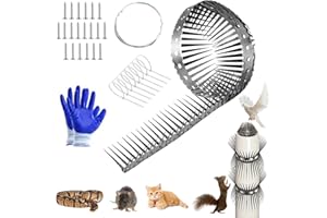 SMD35 Marderschutz Fallrohr Edelstahl 1M - Marderabwehr Fallrohr Marderabwehrgürtel mit Zubehör Katzenabwehrgürtel Kann Geschnitten Werden Marderschutz Dachrinne für Haus Dachrinne Baum