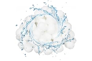 Atsmoce® 800g Boules de Filtre de Piscine, Piscine/Aquarium/Filtre à Sable/Boules Filtrantes de Nettoyage de Piscine, Équivalent à 28kg de Filtre à Sable, Blanc (800g)