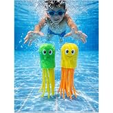 LRS STORE Renkli 2'li Su Altı Oyunu Dalış &Ouml;ğretici Havuz Deniz Oyuncağı Ahtapot, 13 cm, 4+ Yaş lrs2liahtapot