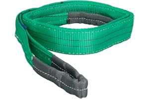 WOLFPACK LINEA PROFESIONAL Eslinga Plana Doble Banda 2.000 Kg. Factor Seguridad 7:1, Longitud: 2 Metros Ancho 6 cm. 100% Poliester. Color Verde