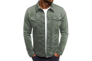 riou Chaqueta de Algodón Hombre Casual Otoño Invierno Abrigo Fina Militar Joven Cazadora Ligera Entretiempo Chaqueta Clásica Manga Larga Jacket Outwear