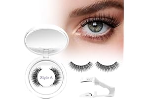 ‎CRISLASHES Crislashes Magnetische Wimpern, Magnet Wimpern Natürlicher Look Magnetische Wimpern ohne Kleber, Kit Magnetische Wimpern mit Applikator Einfach zu Verwenden, Magnetic Lashes (Style-A)