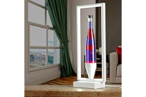 ‎EASYLIGHT Easylight Design Lavalampe LED Rahmen Lila Rot Weiß dekorativ OLI Magmalampe Tischleuchte Wohnzimmer Schlafzimmer